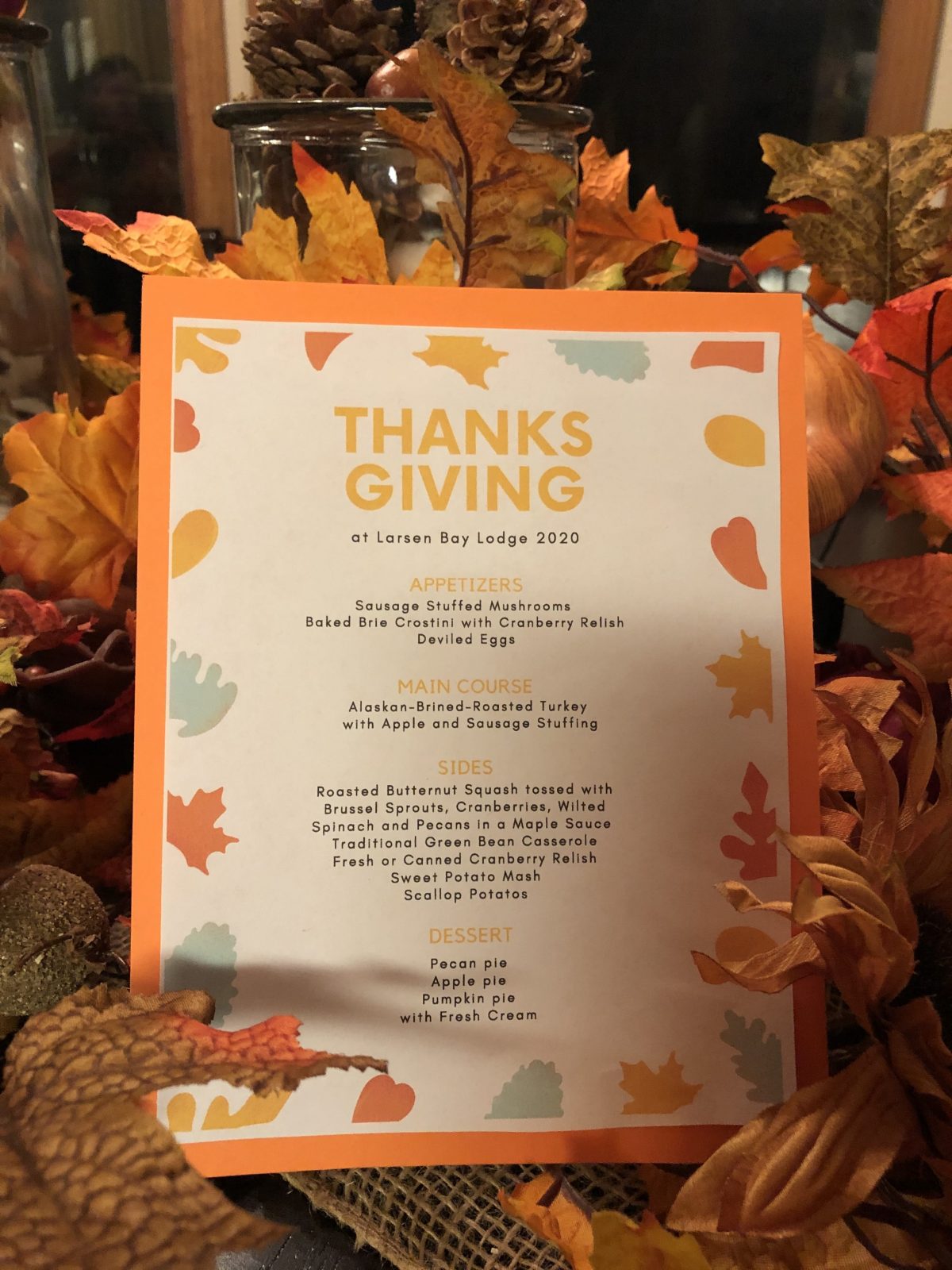 Happy Thanksgiving from Larsen Bay Lodge